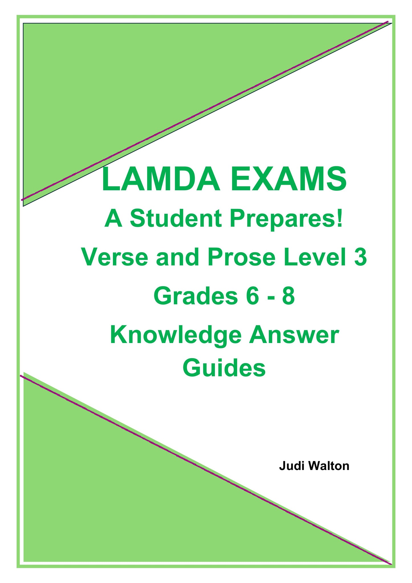 LAMDA Exams - A Student Prepares! Verse and Prose Level 3 Knowledge Answer Guide
