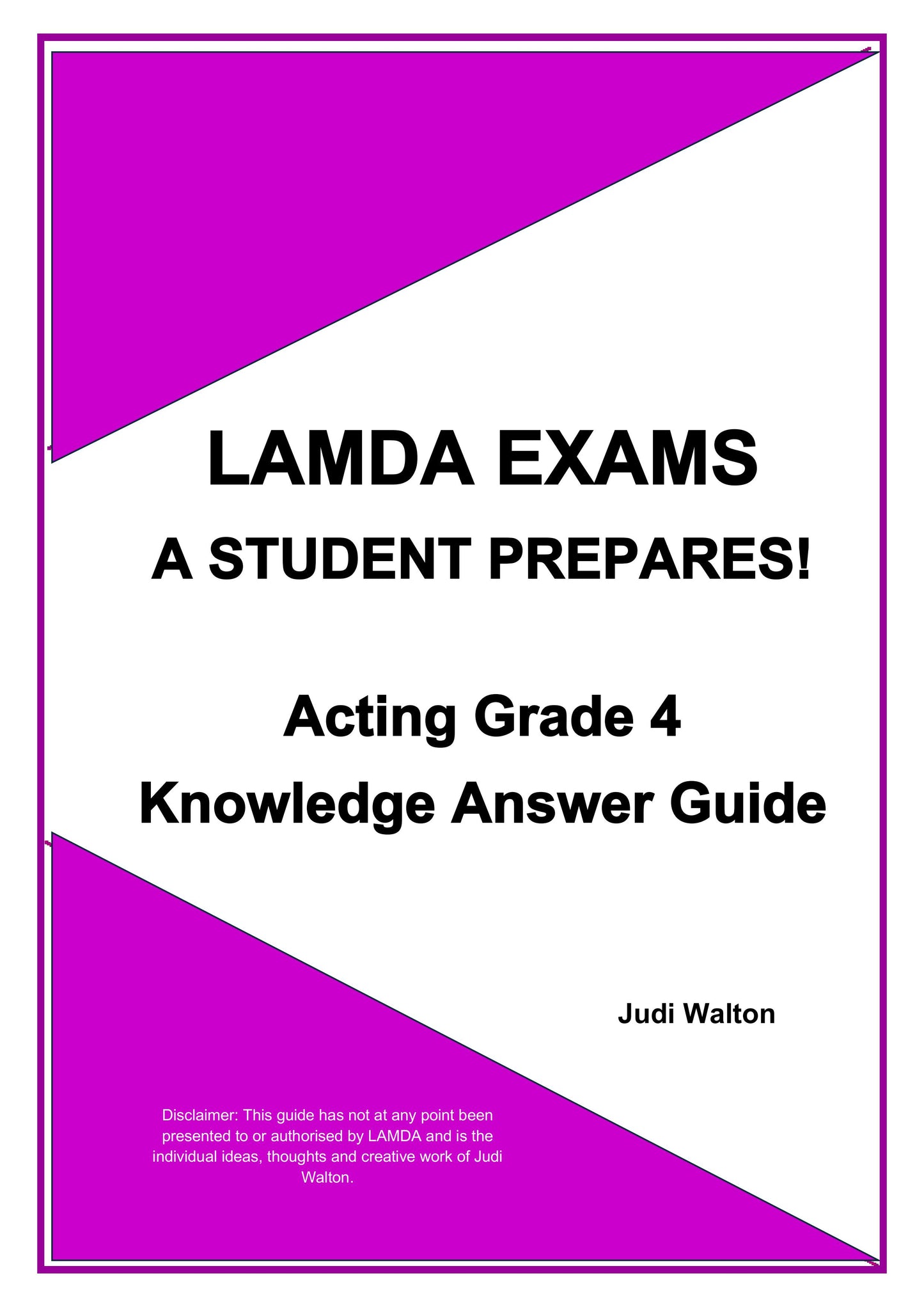 LAMDA Exams - A Student Prepares! Acting Grade 4 Knowledge Answer Guide