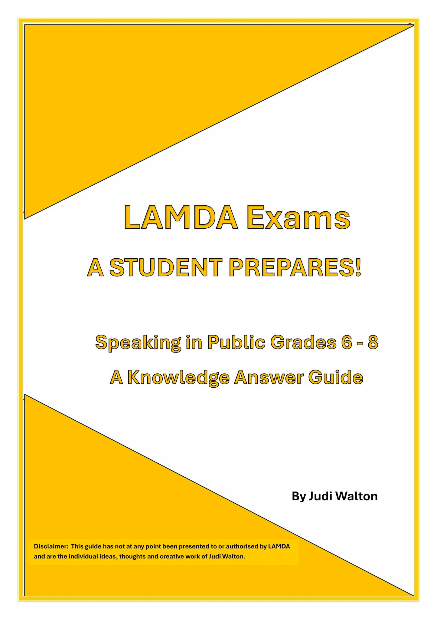 LAMDA Exams - A Student Prepares! Speaking in Public Level 3 Knowledge Answer Guide