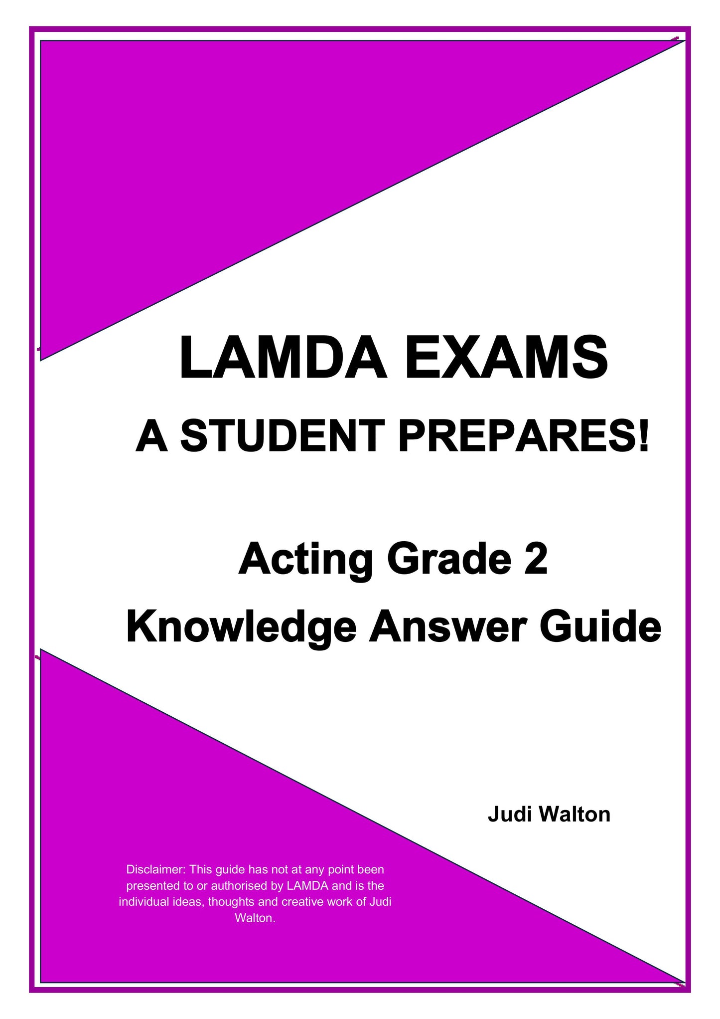LAMDA Exams - A Student Prepares! Acting Grade 2 Knowledge Answer Guide